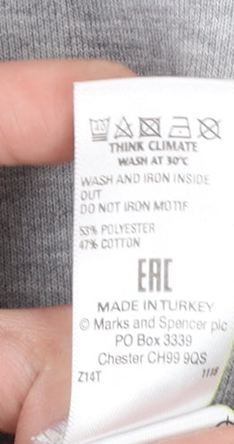 Womens UK Size L Marks and Spencer Grey Pullover Sweatshirt