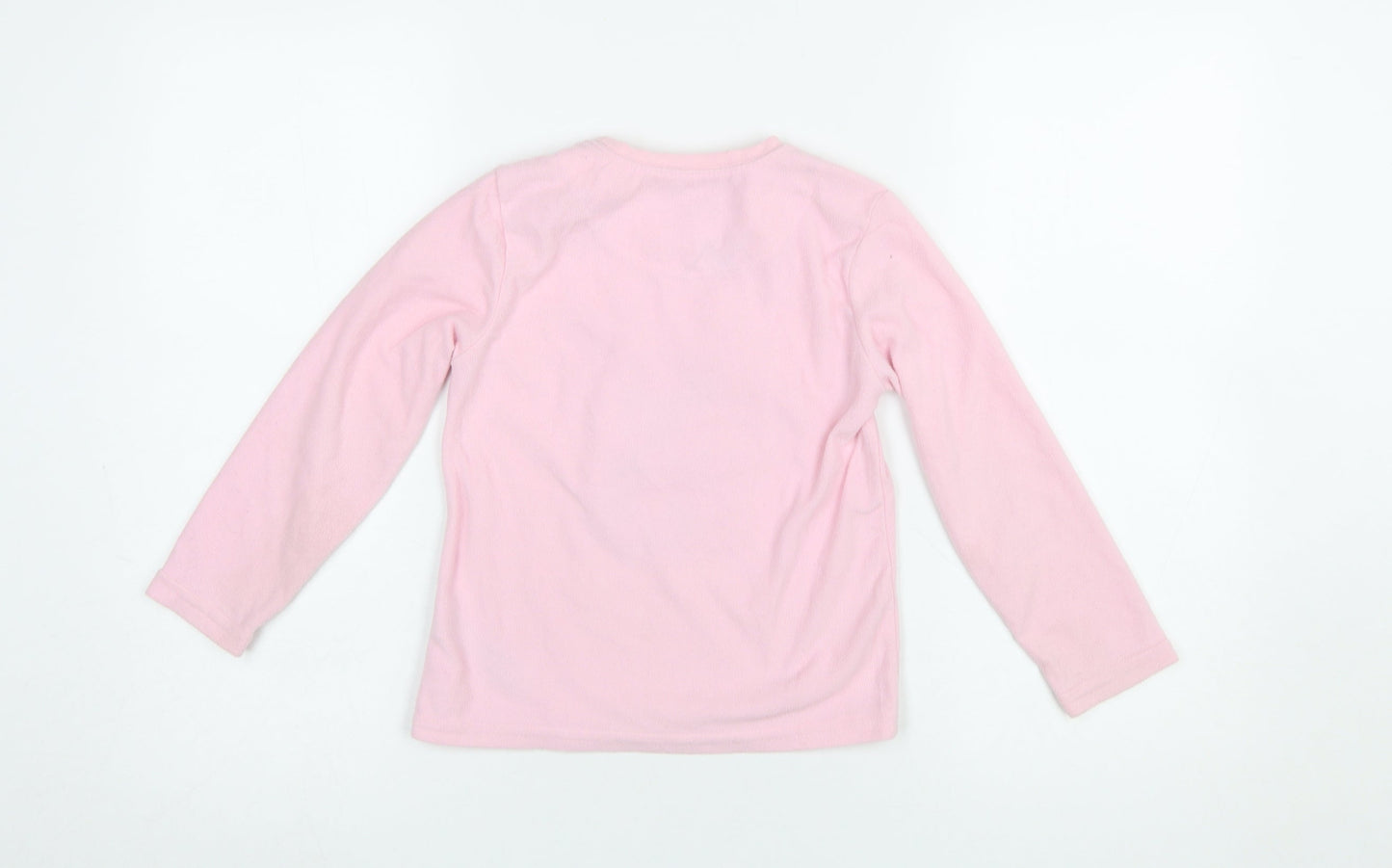 Disney Stitch Girls Pink Long Sleeve Nightshirt 6-7 Years 100% Polyester