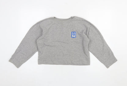 Womens UK Size S Miss Selfridge Grey Pullover Sweatshirt