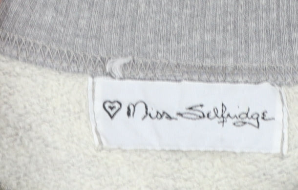 Womens UK Size S Miss Selfridge Grey Pullover Sweatshirt
