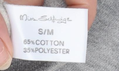 Womens UK Size S Miss Selfridge Grey Pullover Sweatshirt