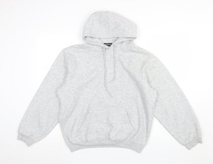 Womens UK Size M PRETTYLITTLETHING Grey Pullover Hoodie