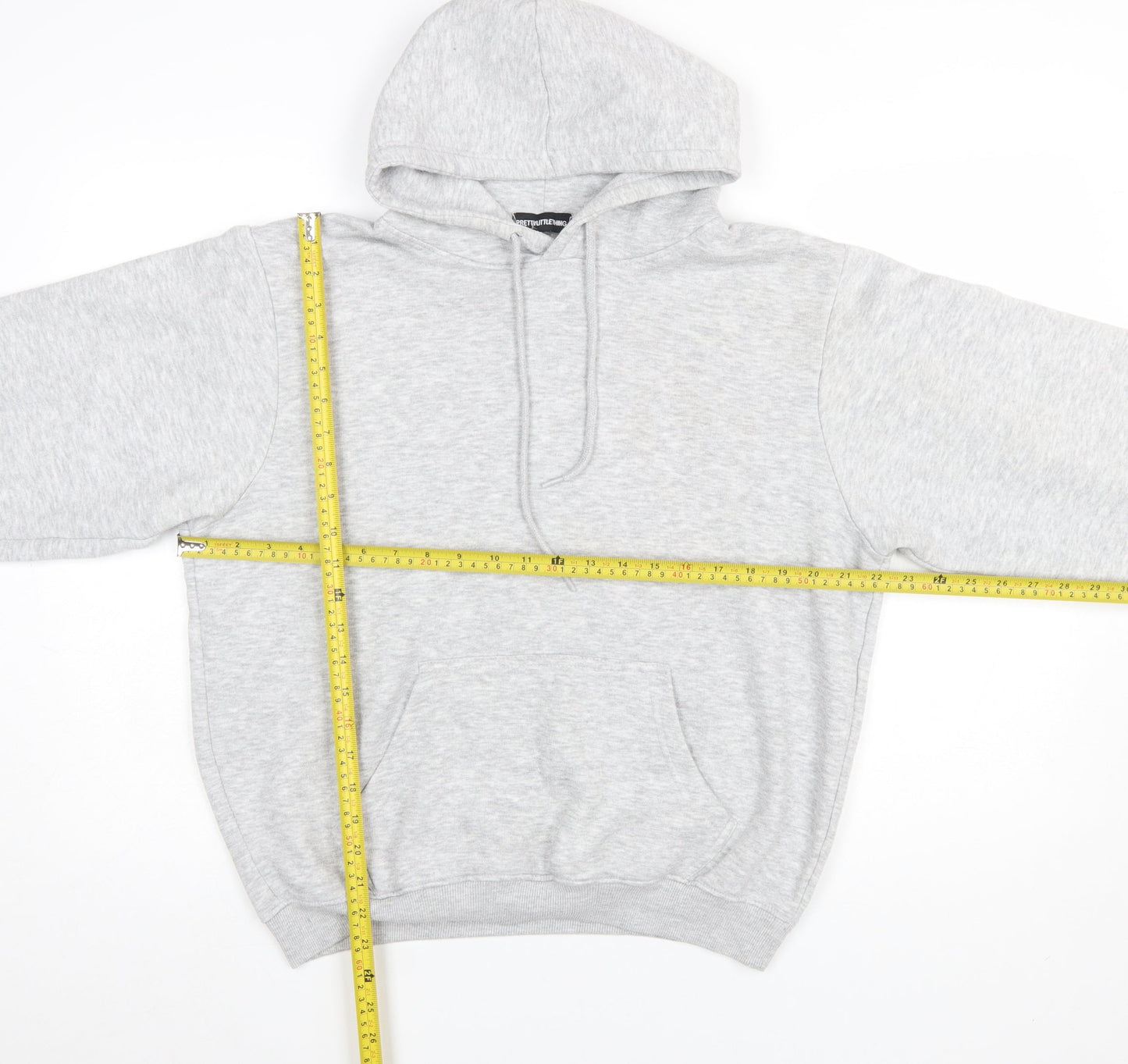 Womens UK Size M PRETTYLITTLETHING Grey Pullover Hoodie