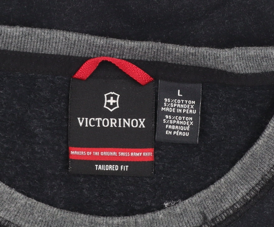 Mens UK Size L Victorinox Black Pullover Sweatshirt