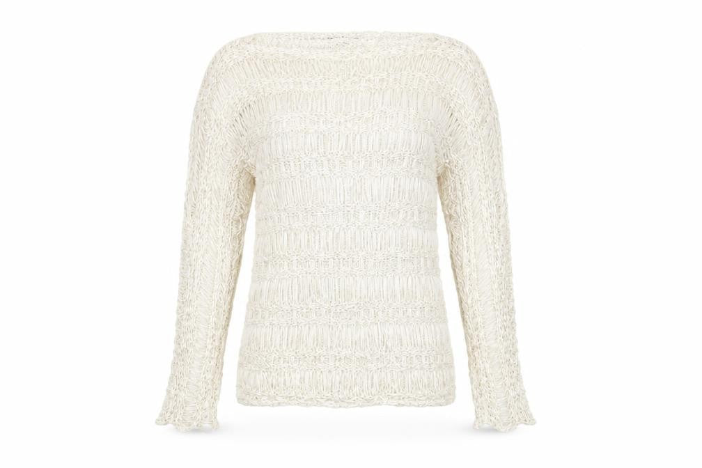 Womens UK Size M Mango Ivory Pullover Jumper