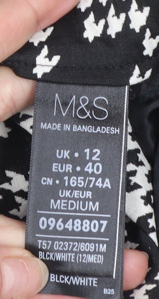 Womens UK Size 12 Marks and Spencer Slim Fit BusinessCasualWorkwear Black Trouse