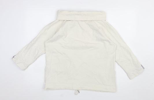 Womens UK Size 14 Cotton Traders Ivory Pullover Sweatshirt