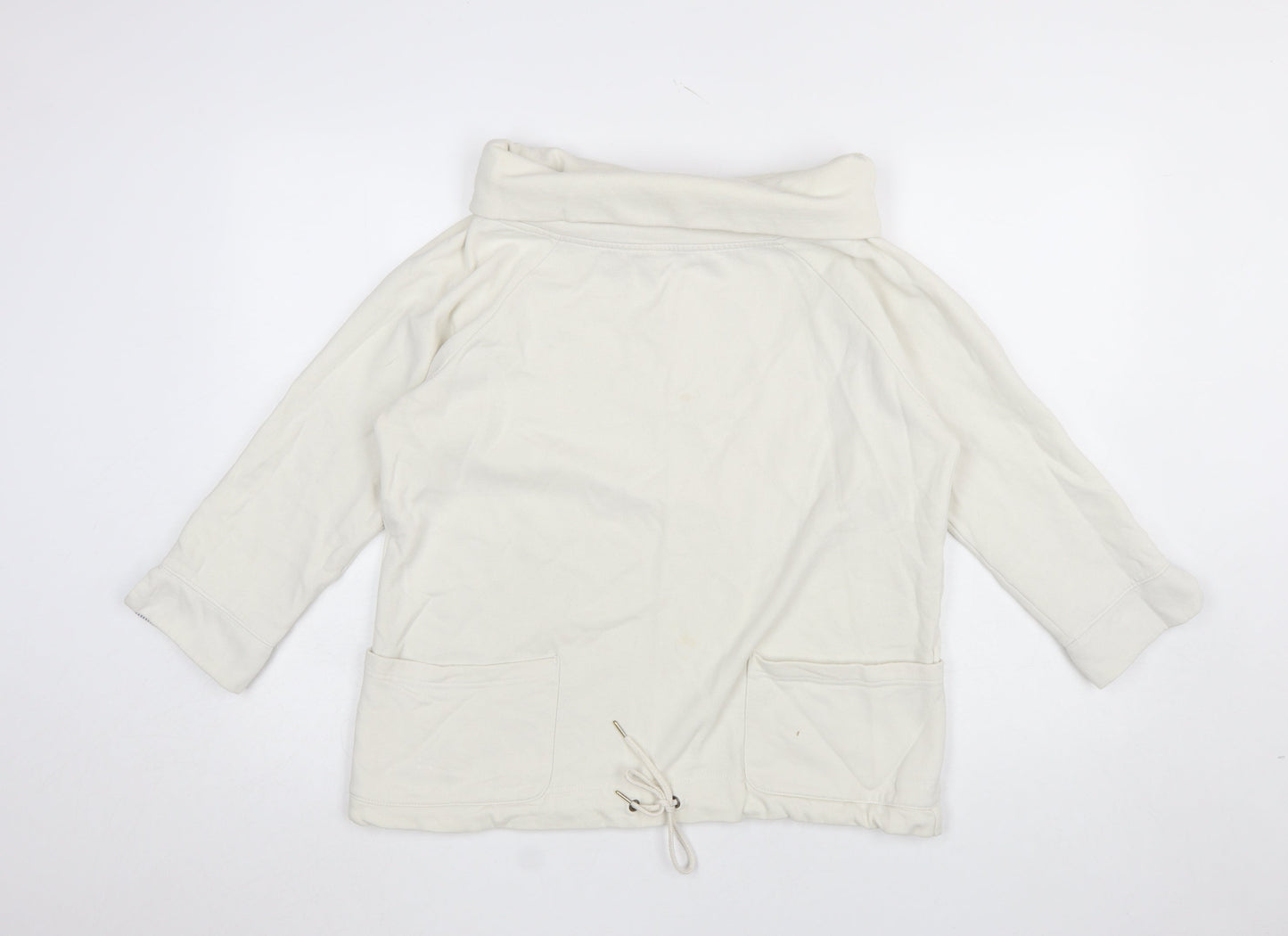 Womens UK Size 14 Cotton Traders Ivory Pullover Sweatshirt