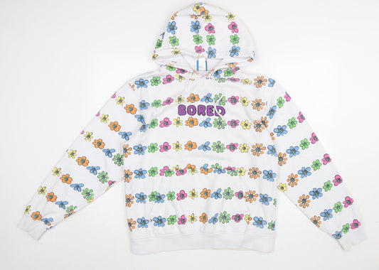 Womens UK Size M Teenage Multicoloured Pullover Hoodie
