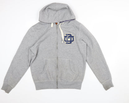 Mens UK Size M Duffer Grey Full Zip Hoodie