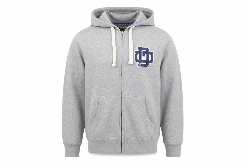 Mens UK Size M Duffer Grey Full Zip Hoodie