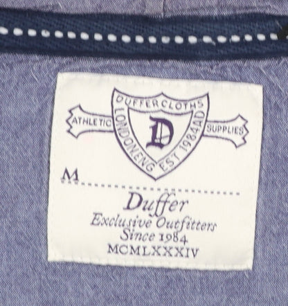 Mens UK Size M Duffer Grey Full Zip Hoodie