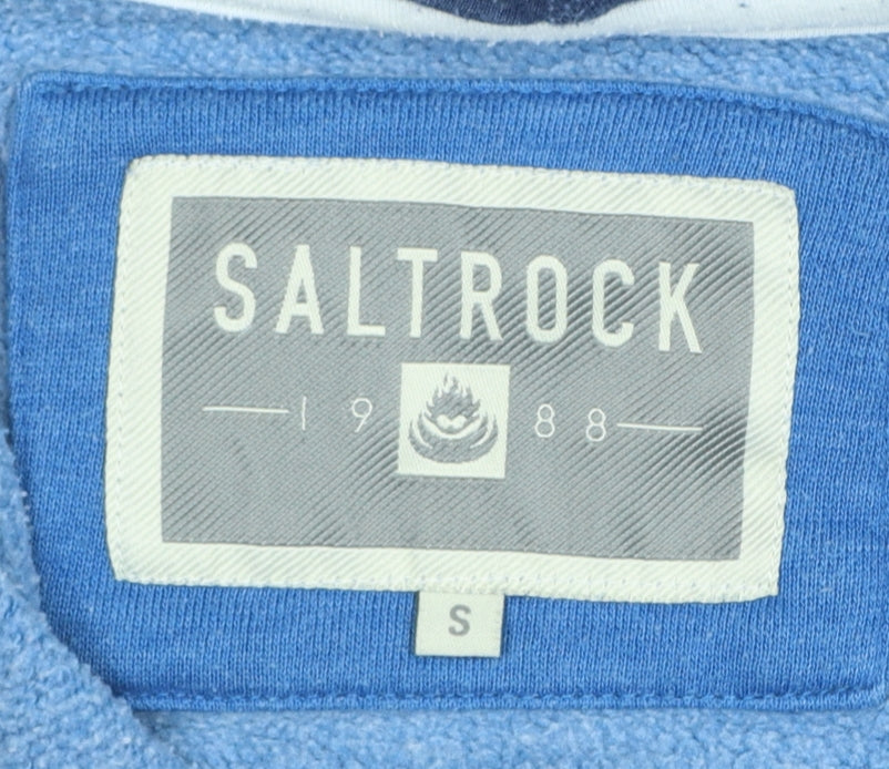 Mens UK Size S Saltrock Blue Full Zip Hoodie