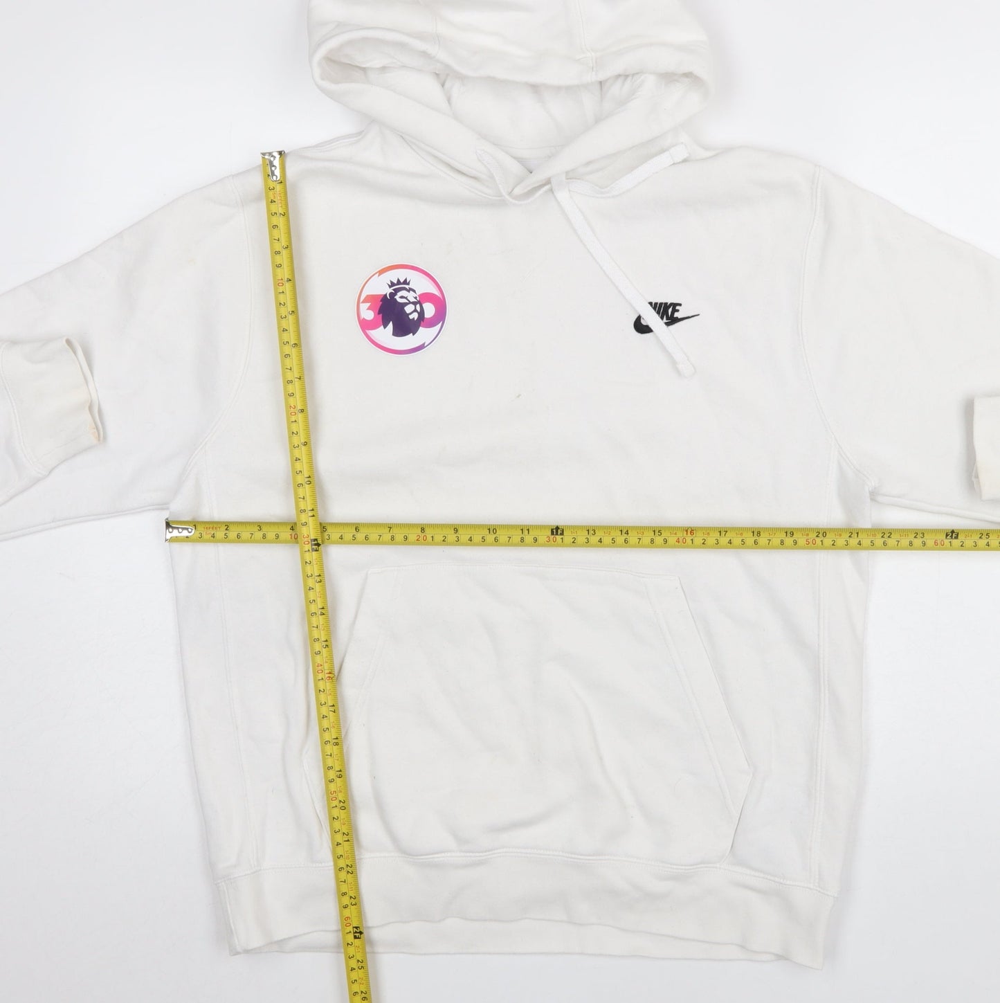 Mens UK Size M Nike White Pullover Hoodie