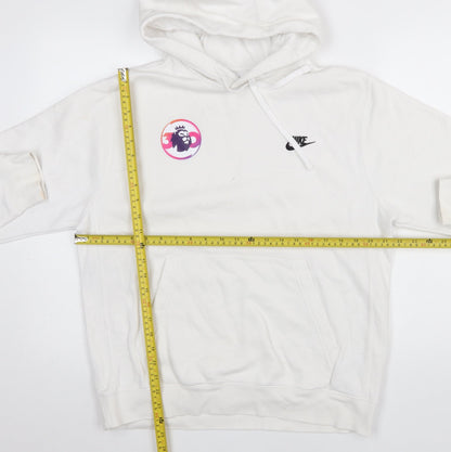 Mens UK Size M Nike White Pullover Hoodie