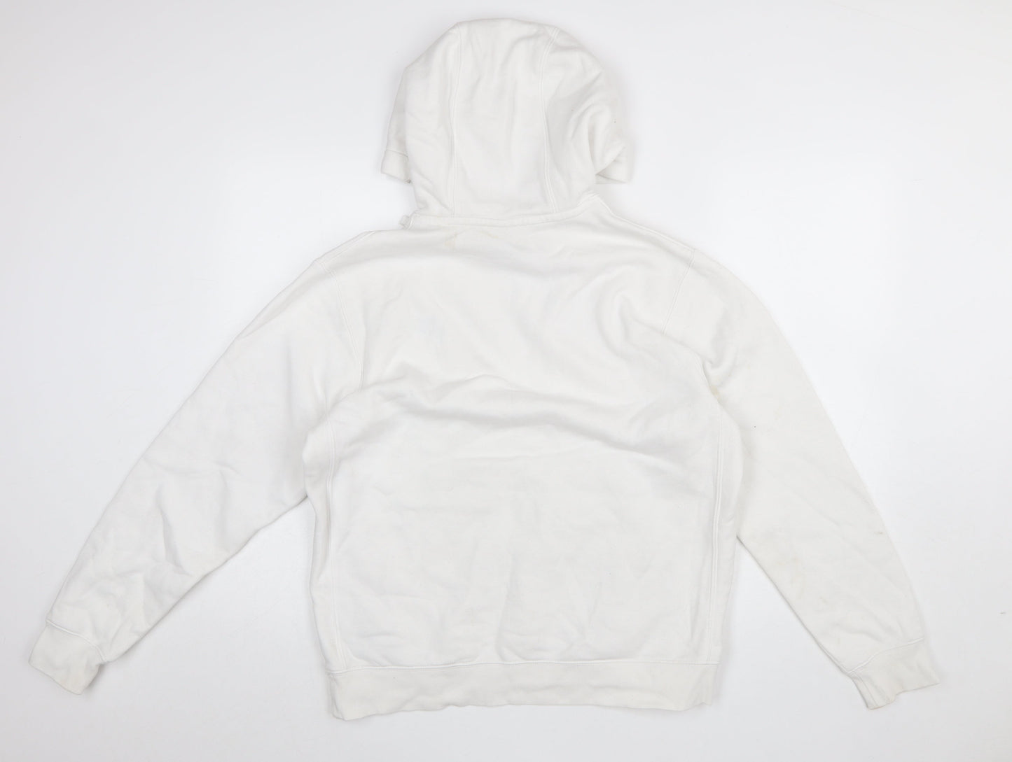 Mens UK Size M Nike White Pullover Hoodie