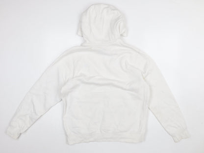 Mens UK Size M Nike White Pullover Hoodie