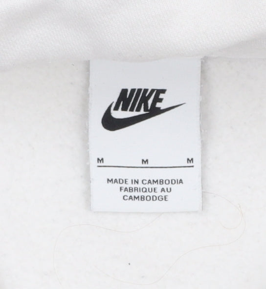 Mens UK Size M Nike White Pullover Hoodie