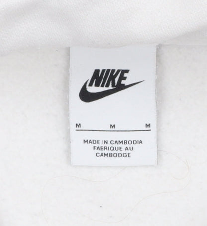 Mens UK Size M Nike White Pullover Hoodie