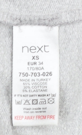 Womens UK Size XS NEXT Grey Pullover Sweatshirt