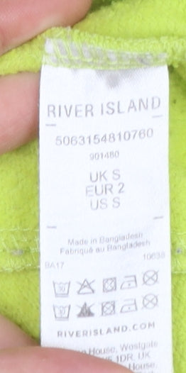 Womens UK Size S River Island Green Pullover Sweatshirt