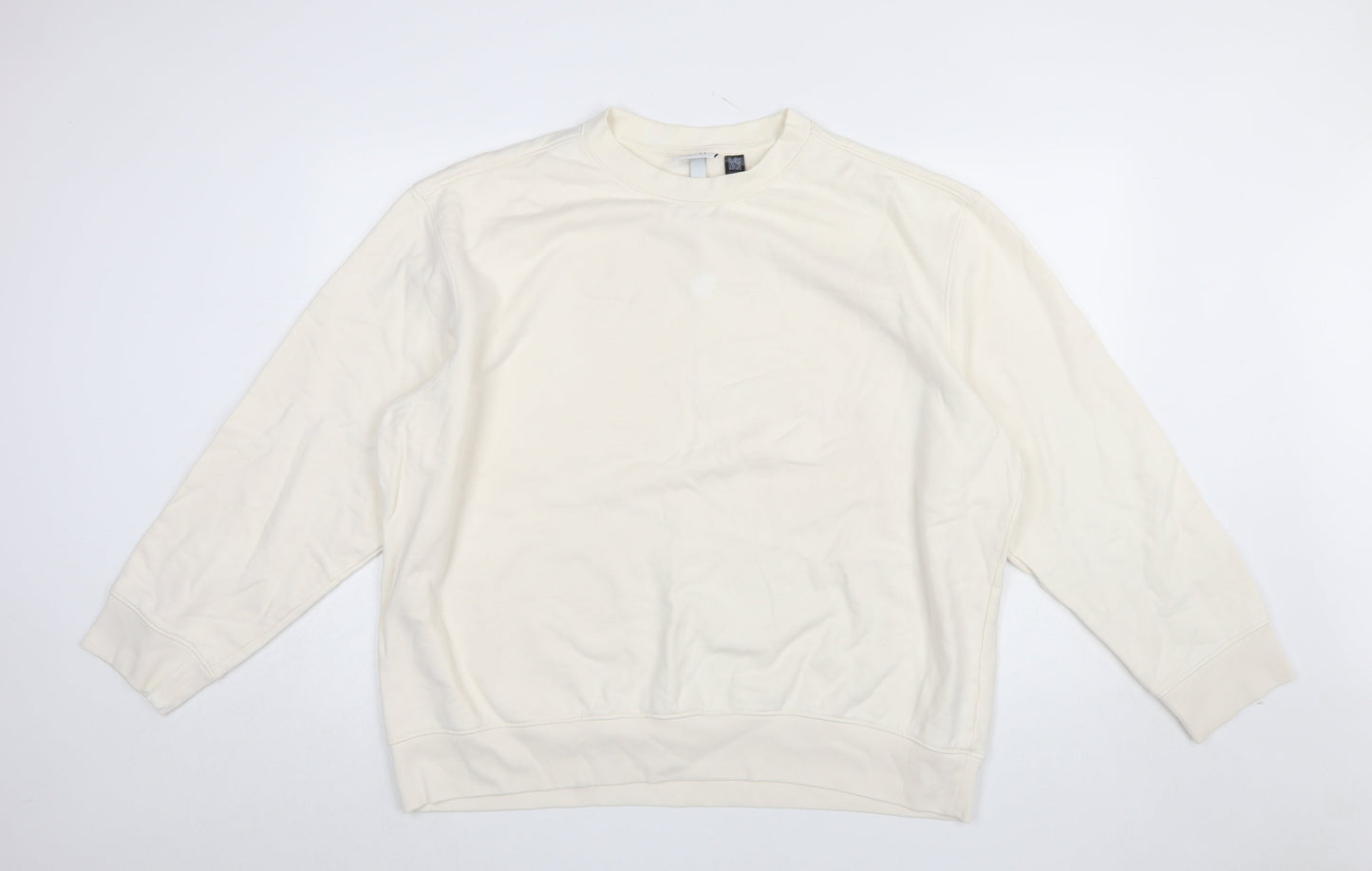 Mens UK Size 2XL H&M Ivory Pullover Sweatshirt