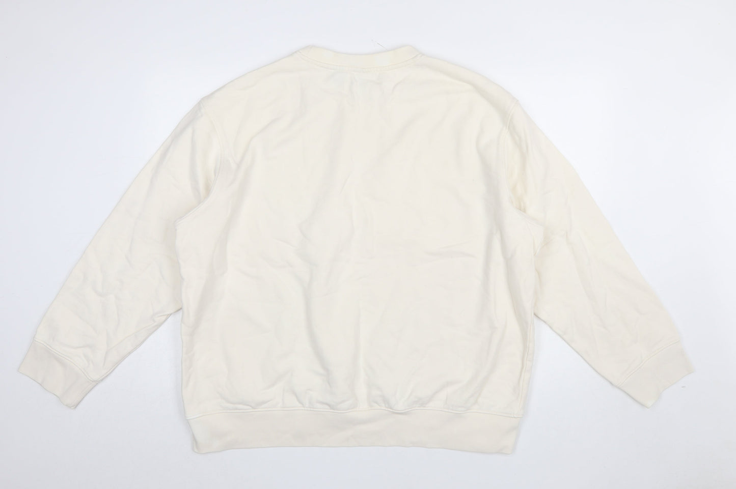 Mens UK Size 2XL H&M Ivory Pullover Sweatshirt