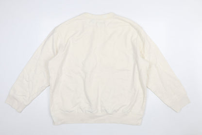 Mens UK Size 2XL H&M Ivory Pullover Sweatshirt