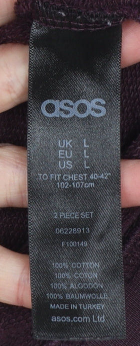 Mens UK Size L ASOS Purple Pullover Sweatshirt