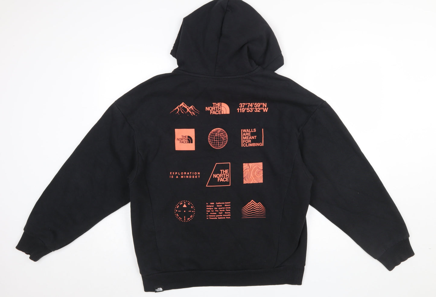Womens UK Size L The North Face Black Pullover Hoodie