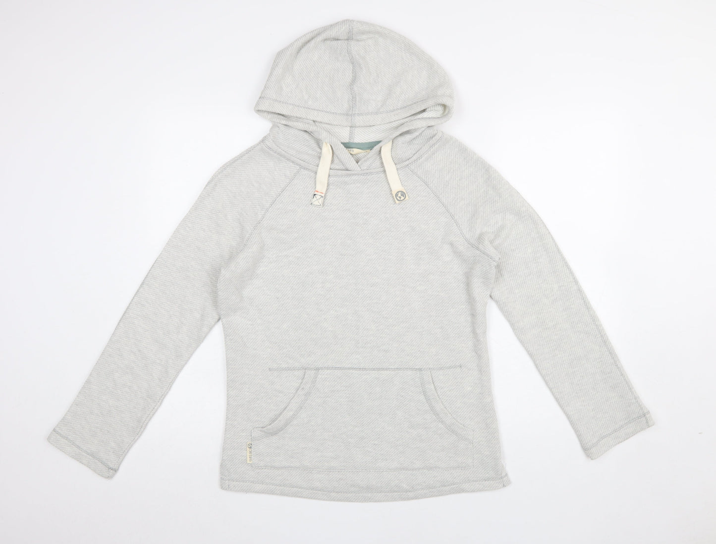 Womens UK Size 8 One Earth Grey Pullover Hoodie