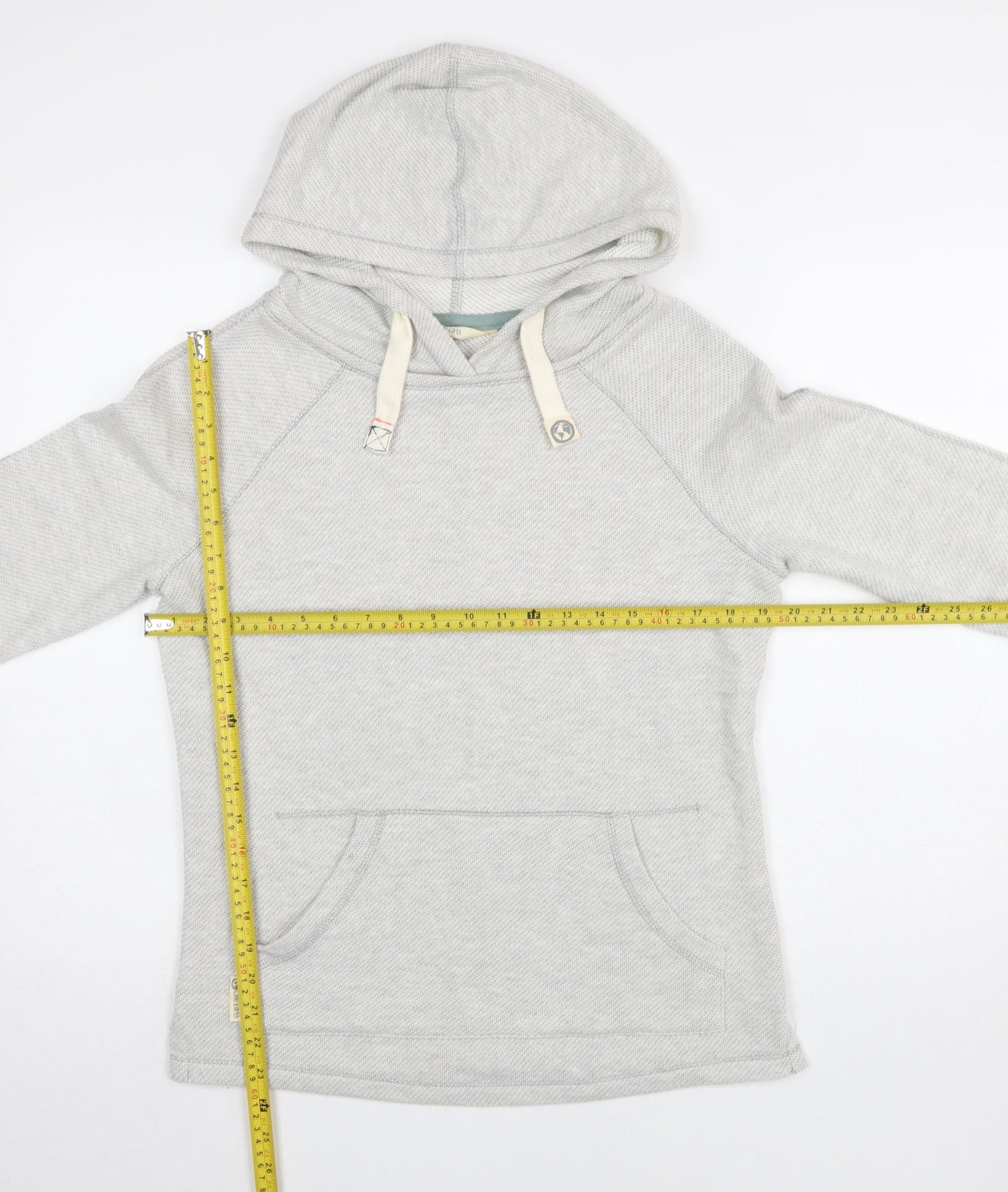 Womens UK Size 8 One Earth Grey Pullover Hoodie