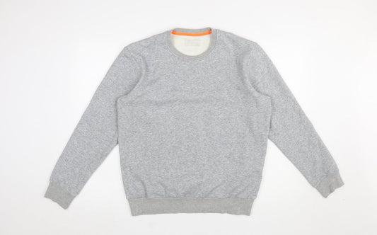 Mens UK Size L Blue Star Grey Pullover Sweatshirt