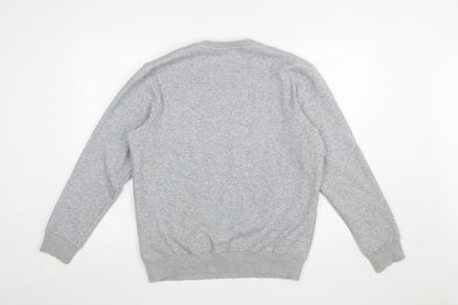 Mens UK Size L Blue Star Grey Pullover Sweatshirt