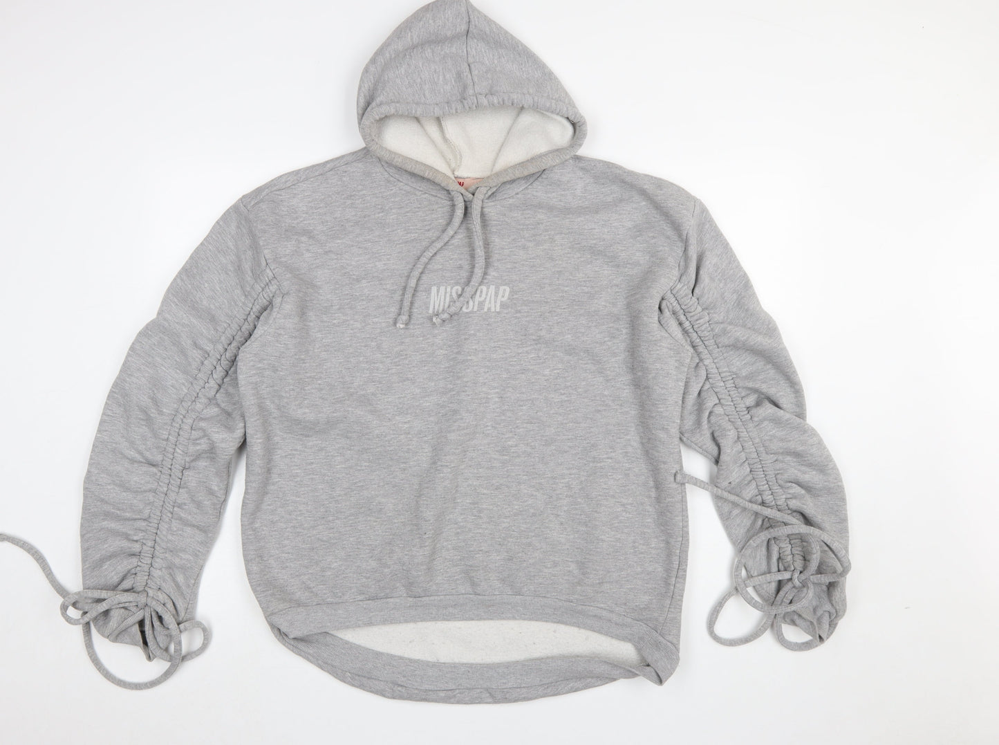 Womens UK Size 8 Misspap Grey Pullover Hoodie