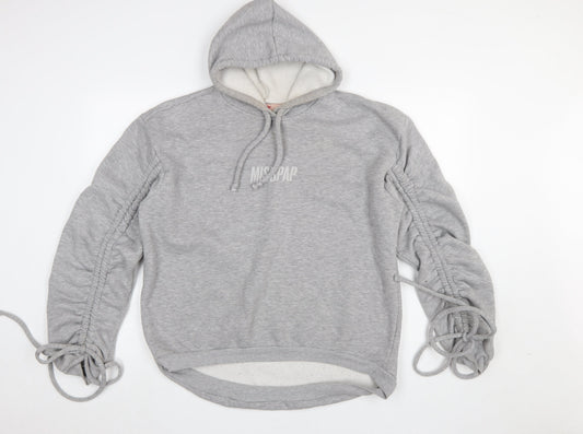 Womens UK Size 8 Misspap Grey Pullover Hoodie