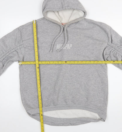 Womens UK Size 8 Misspap Grey Pullover Hoodie