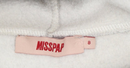 Womens UK Size 8 Misspap Grey Pullover Hoodie