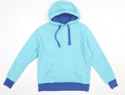 Mens UK Size M Stonewashed North Devon Clothing Co Blue Pullover Hoodie