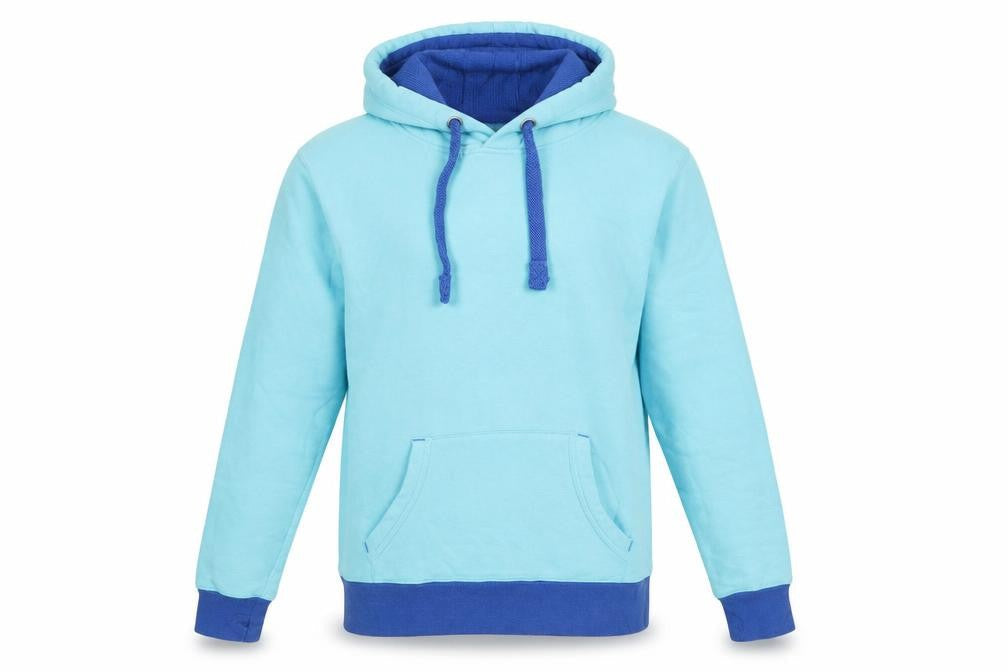 Mens UK Size M Stonewashed North Devon Clothing Co Blue Pullover Hoodie