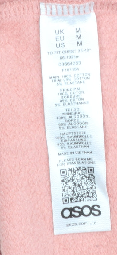 Mens UK Size M ASOS Pink Pullover Sweatshirt