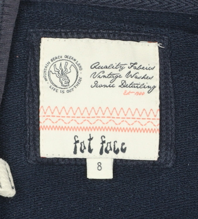 Mens UK Size M Fat Face Blue Full Zip Hoodie