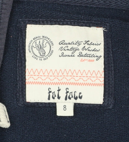 Mens UK Size M Fat Face Blue Full Zip Hoodie