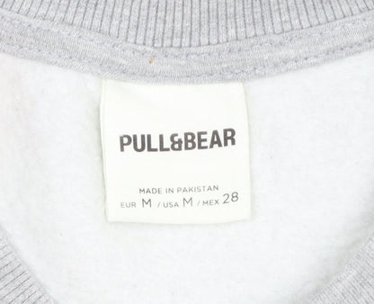 Mens UK Size M Pull&Bear Grey Pullover Sweatshirt
