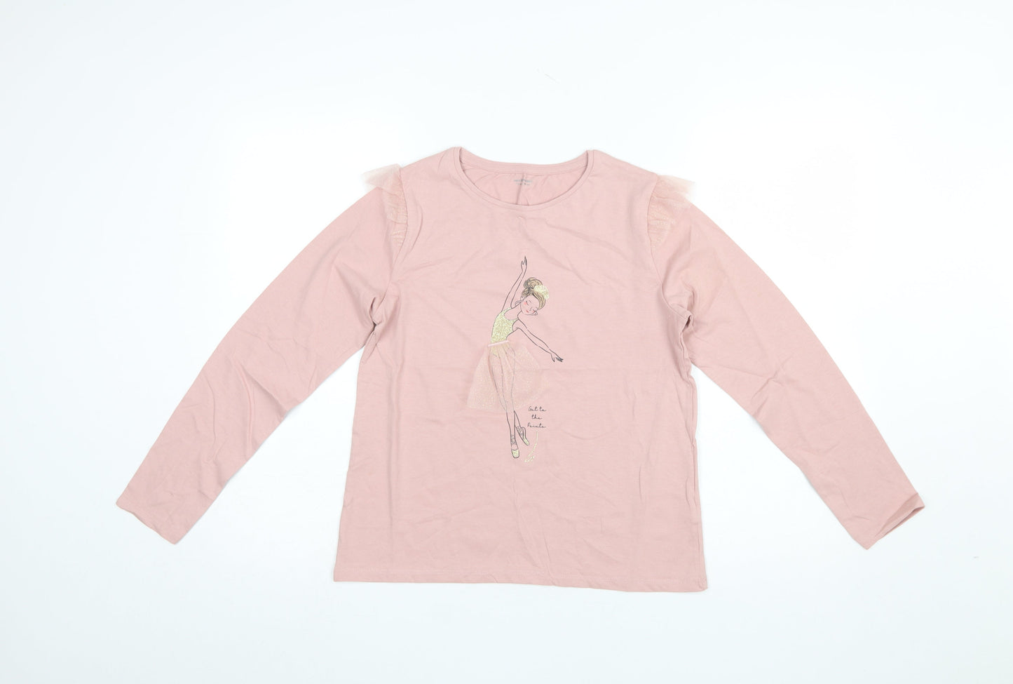 Girls UK Size 14 Years Vertbaudet Pink Pullover T-Shirt