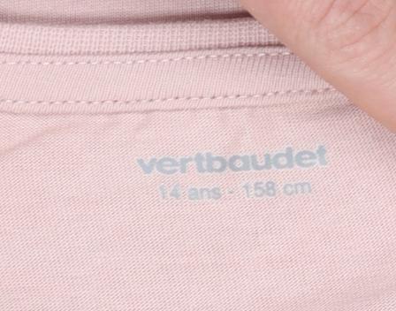 Girls UK Size 14 Years Vertbaudet Pink Pullover T-Shirt