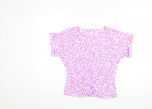 Womens UK Size 3/4 Years (approx UK 4) Dunnes Stores Purple Basic T-Shirt