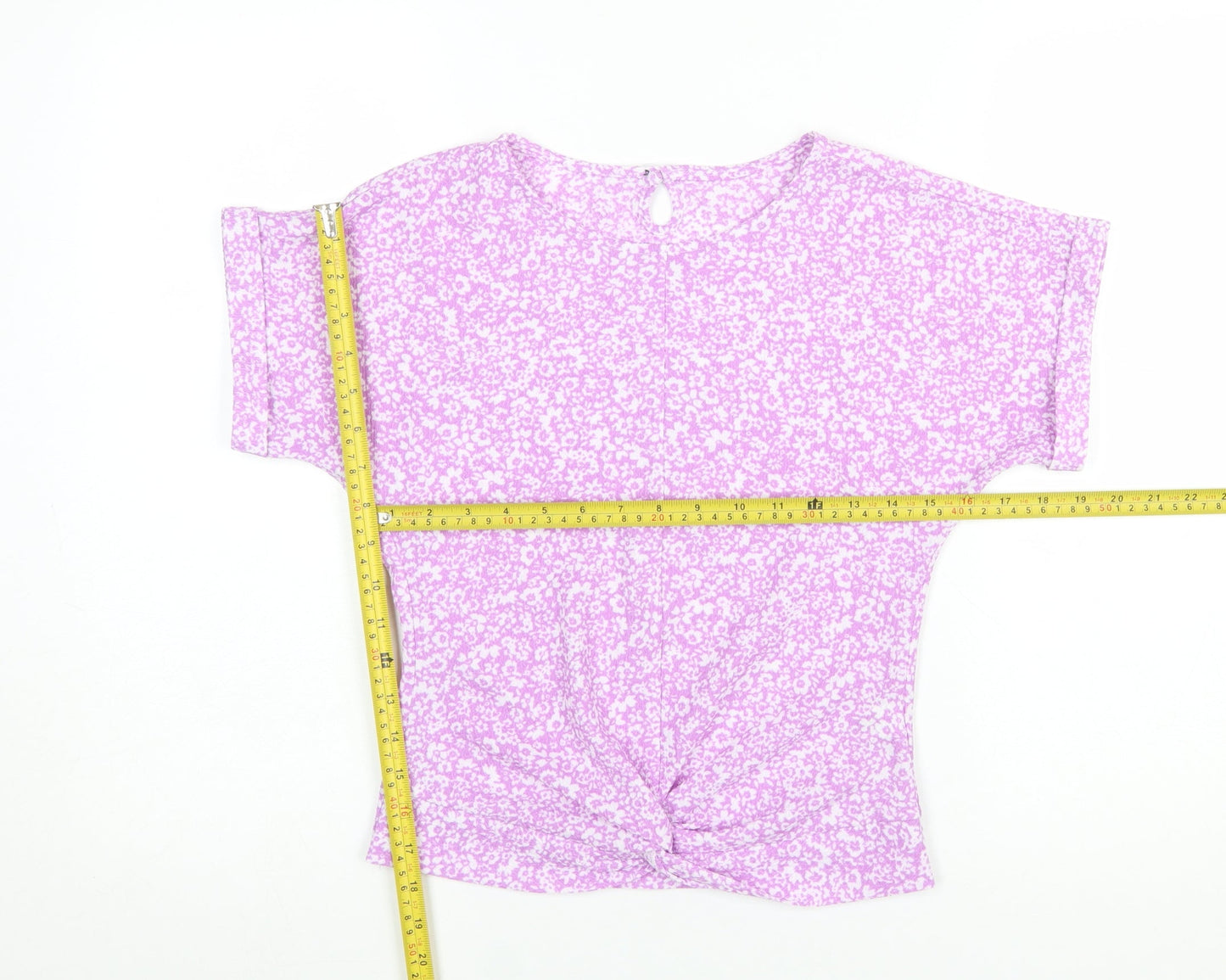 Womens UK Size 3/4 Years (approx UK 4) Dunnes Stores Purple Basic T-Shirt