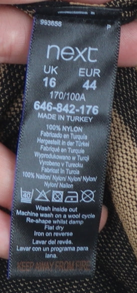 Womens UK Size 16 NEXT Brown Jersey T-Shirt