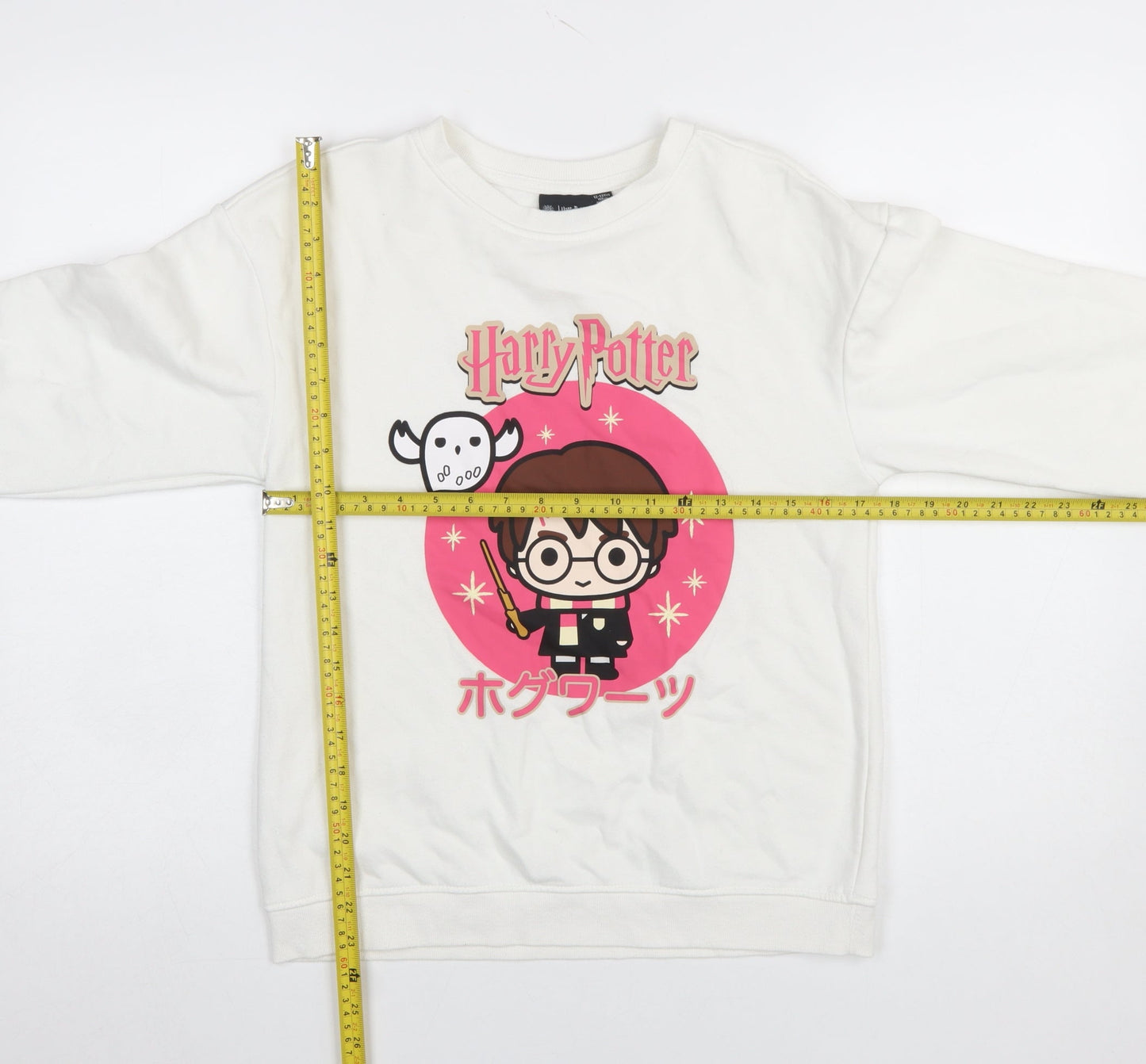 Primark Girls White Harry Potter Graphic Fleece Sweatshirt 12-13 Years